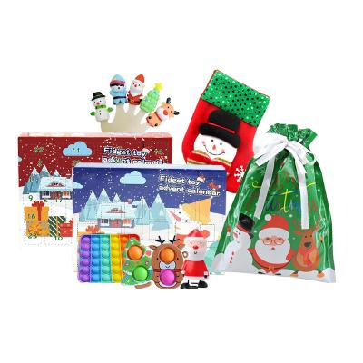 China Chridren Toys Stir Advent Calendar 2021 New Release Relaxing Toys Set , 24 Days Countdown Stirring People Advent Calendar For Christmas Gift for sale