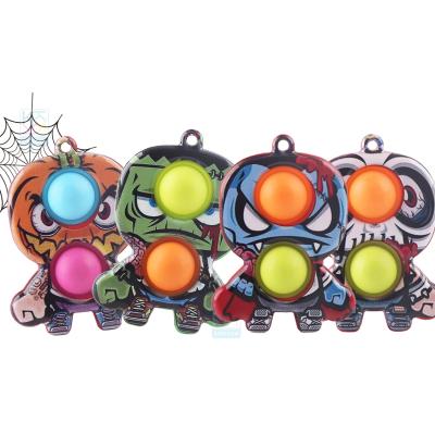 China Chridren Toys New Release 2021 Halloween Wiggle Person Toys Push Pop Bubble Wiggle KeychainPopper Single Snap for sale