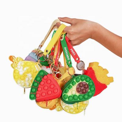 China Cute Bustle Bags/Pinches Timi's New Silicone Doll Buster Purse, Push Noises Mini Fidget Sensory Anti-strain Handbags for sale