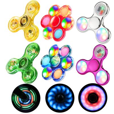 China Chridren Toys TIMI's Hot Sale Light Up Toy Fluorescent Finger Spinner Popping Toy Article Doll Led Spinner Spinner For Relaxation for sale