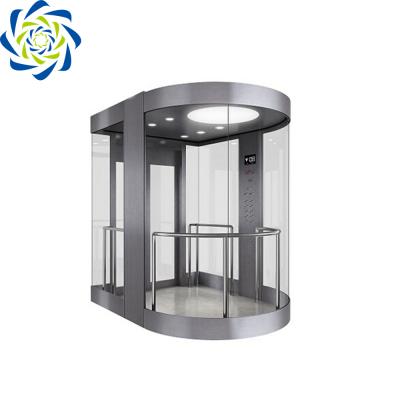 China Guided Elevators Observation Lift Panoramic Elevator Price 1150 Kg High Quality Passenger Elevator In China for sale