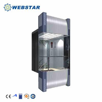 China Modern Guided Panoramic Glass Observation Lift Elevator With Or Without Machine Room for sale