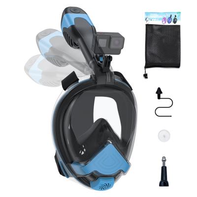 China Dry Snorkel Earplugs Breath Mask CO2 Antifog Reducing System Anti-Leak Safety Breath Antifog EN136 Adults Passed Diving Mask Full Face for sale