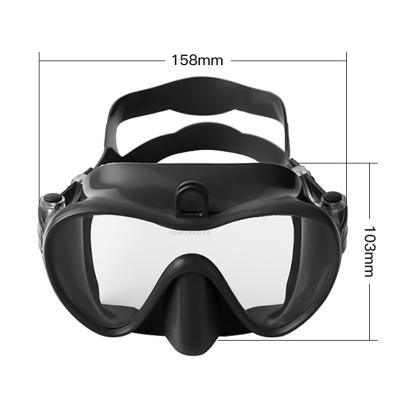 China Lightweight Silicone With Popular Newest Scuba Diving Camera Mount Mask Patent Detachable Frameless Snorkeling Camera Mount Freediving Scuba Mask for sale