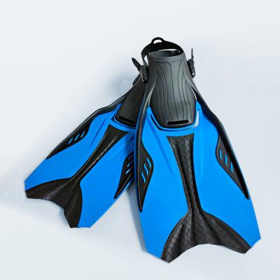 China Unisex Adjustable Size Travel Size Swim Fins Open Heel Fixed Snug Fit Fins Diving Fins With Back Straps for sale