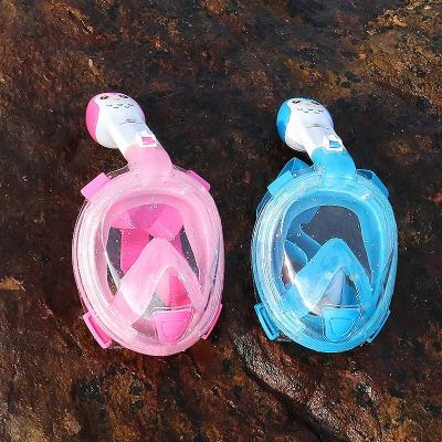 China Porcelain The New Pattern Flat Surface Sand Foldable Full Face Breathing Grinding Swimming Diving Mask For Children for sale