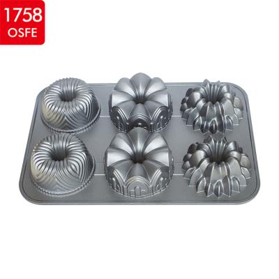 China Gas Oven Cake Pan Baking Mold Cake Tools Metal Die-Cast Aluminum Metal Bakeware Molds Rectangle Color BOX Acceptable Model for sale