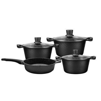 China 13 Piece Sustainable Premium Smokeless Eco - Friendly Die Cast Non Stick Pot Set Home Cookware Set for sale