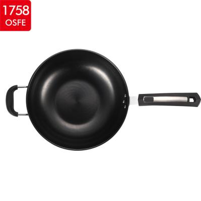 China Industrial Non-Stick Wok Cast Iron Pan Kitchen Cookware Cooking Pot for sale