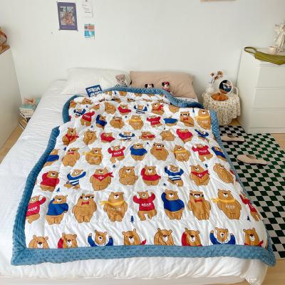 China Winter New Border Children's Quilt Cartoon Thick Quilt Cotton Pea Quilt Warm Core Home for sale