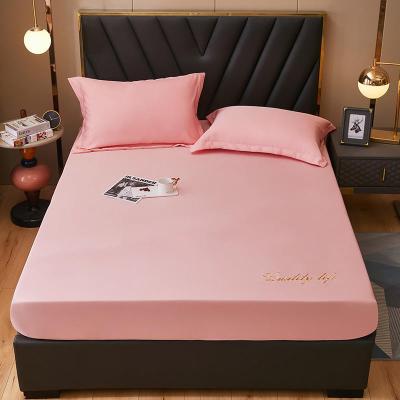 China Anti dust mite pure silk pure color, double bed hotel, queen bed cap with protective patchwork bedspread for sale