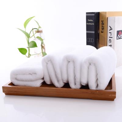 China Simple Hotel Supplies Quality Pure White Cotton Bath Towel 5 Star Hotel Towel for sale