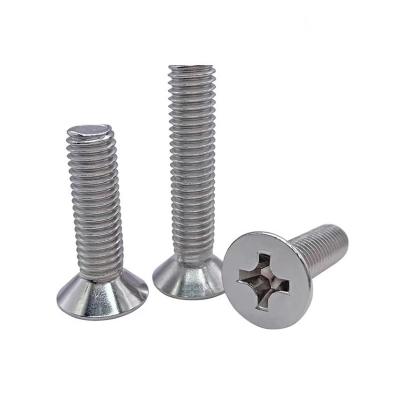 China Stainless Steel Phillips Flat Pan Head Metric Screw Machine Pan Factory Direct Sale Custom m2 M3 M4 M5 M6 M7 M8 M10 6-32 for sale