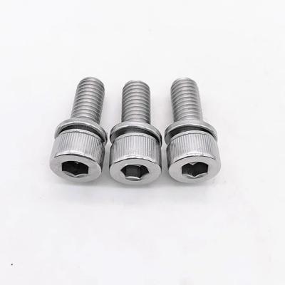 China Pan 304 Stainless Steel Hex Socket Bolt Spring And Single Seal Head Assemblies Bolt for sale