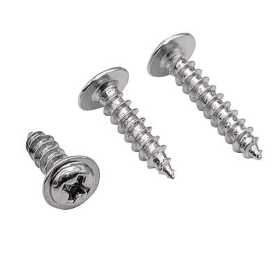 China Standard Specifications QUICK Pan Phillips Self Tapping Screw With Collar DIN968 Cross Recessed Round Washer Wafer Head Screw for sale