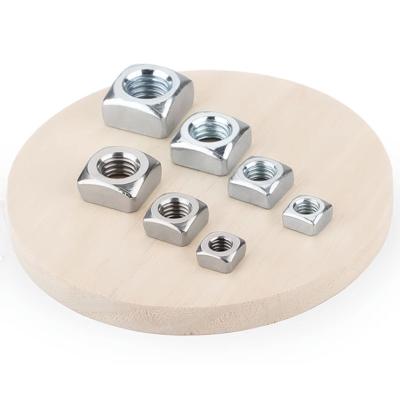 China Custom Various High Quality DIN557 316 Pan Bolt and Nut Stainless Steel Square Thread Rivet Steel Nut for sale