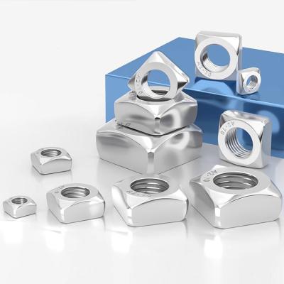 China DIN557 Square Nut Stainless Steel Square Nuts M2 M3 M4 M5 M6 M8 M10 Pan Custom Various High Quality SUS304 for sale