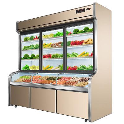 China Single-temperature vegetable fridge display refrigerator / commercial fridge for vegetable and fruit for sale