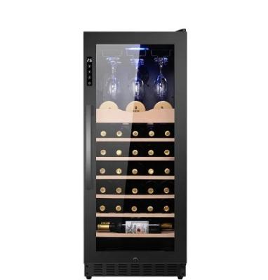 China Brand New Single-temperature Free Standing Double Doors Dual Zone Wine Cooler for sale