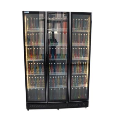 China Wholesale Commercial Single-temperature Glass Upright Refrigerator Display Four Door Upright Freezer for sale