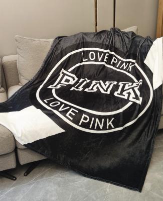 China Wholesale MOQ 10 Custom Print Love Flannel Pink Cozy Anti-pilling Throw Blanket For Winter for sale