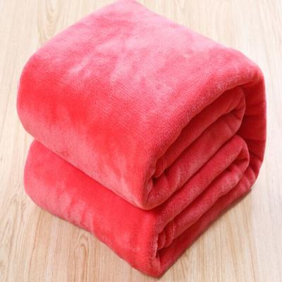 China PORTABLE Soft Comfortable Polyester Flannel Velvet Plush Extra Thick Throw Blanket for sale