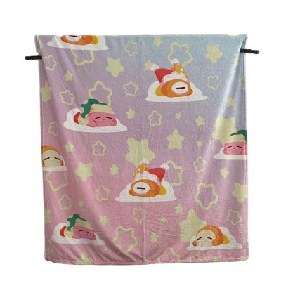 China European and America new design soft and warm easy care pink princess print sublimated blanket for sale