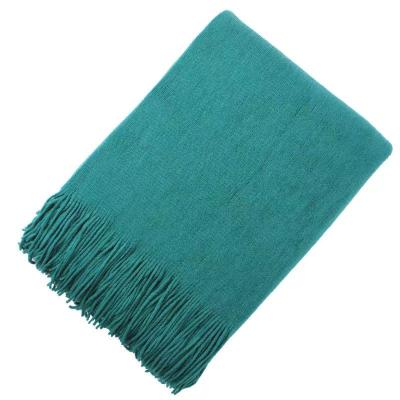 China Plain Couch Blanket Knitted Decorative Blanket Easy Care Textured Solid Knitted Sherpa Blanket for sale