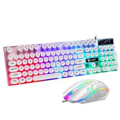 China Drop Shipping Waterproof Computer Laptop RGB Gaming USB Wired Keyboard Mouse Combo for sale