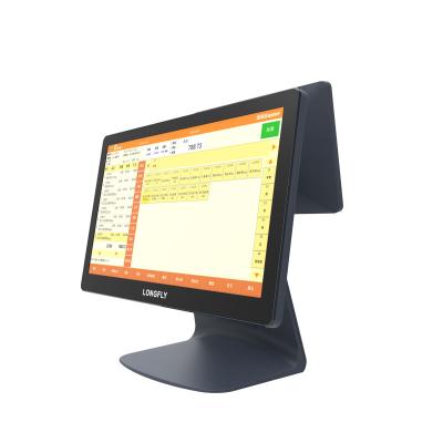 China free sdk 15.6 inch pos system retail pos with 10.1 inch display 64G second ssd for sale