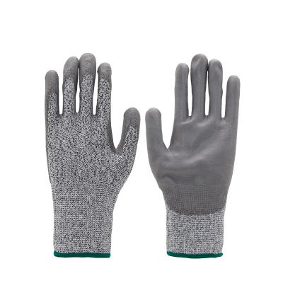 China Wholesale Anti-Cut PU Coated Cut Resistant Gloves Durable Anti-Slip Customized Gloves Cut Resistant Gloves for sale