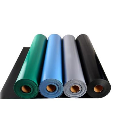 China Operation Table Mat Electrical Insulation Work Mats Roll ESD Workbench Matt Glossy Anti-static Green Rubber Table Mat for sale