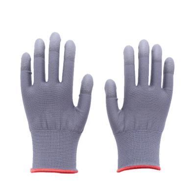 China ESD PU Top Fitted Anti-Static Gloves PU Top Coating ESD Safety Protection Carbon Fiber Fiber Dipping Anti-Electrostatic Glove for sale