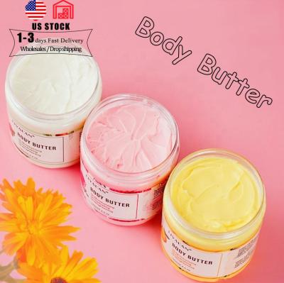 China Wholesale 7oz Three Taste Moisturizer Natural Organic Shea Body Butters Perfume Body Cream Oil Lotion Vegan for sale