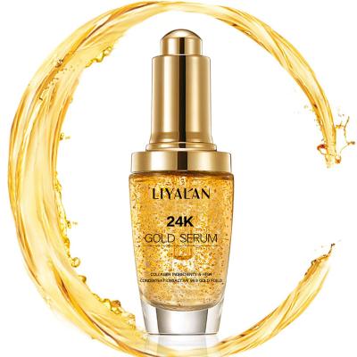 China Private Label Vegan Wrinkle 24k Gold Collagen Skin Care Face Serum Revitalizer Anti Night Glow Daily Face Serum for sale