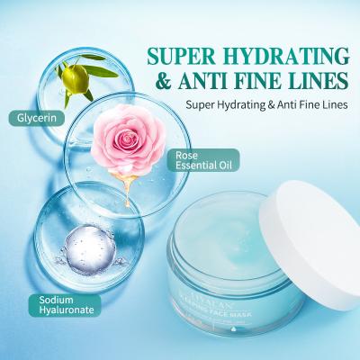 China Moisturizer Private Label Moisturizer Skin Care Collagen Crystal Anti Aging Night Glow Water Sleep Hydration Facial Mask for sale