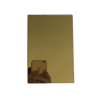 China Modern Plastic Acrylic Wall Mirror 300x300x2mm Square Gold Mirrors Wedding Party Decoration Not Easy In Broken Box Cutting In To Any Size for sale