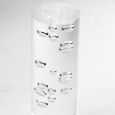 China Home Decor Bubble Rod OD15x1000mm Clear Acrylic PMMA Rods With Bubbles Inside Perspex Extruded Plastic Round Bar for sale