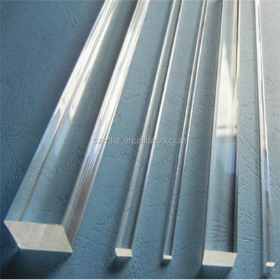 China Individual Build Led Decor Plastic Acrylic Clear Square Rod 25x25mmx1000mm Extruded PMMA Stick LED Decor have many different diameter in stock for sale