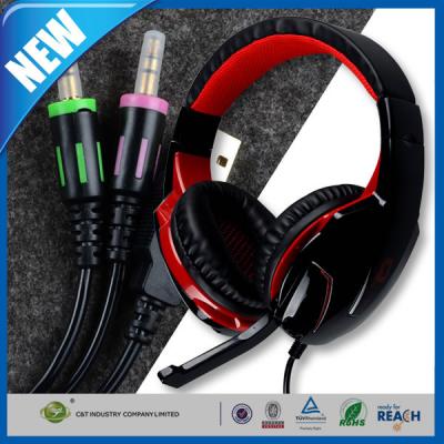 China Gaming Headset and Earphone , 3.5mm Volume Control Computer Headset for sale