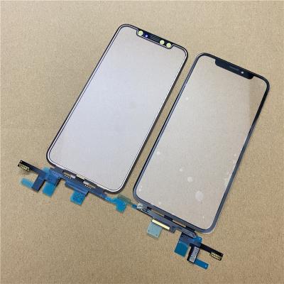 China Wholesale Front Glass Panel Digitizer Replacement Glass+metal Touch Screen OCA View Flex For Iphone X Display Replacement Parts for sale