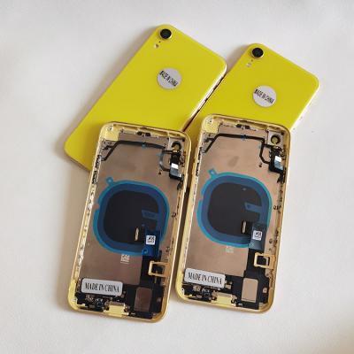 China New Back Plastic+Metal Cell Phone Cover Logo Cable Kits Glass Replacement Iphone XR Full Body Middle View Case Housing for sale