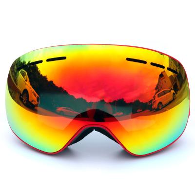 China Fun Ski Glasses Magnet Double Layer Custom Ski Glasses Good Quality Factory Winter Permanent Anti-Fog Directly Frame TPU Lens PC for sale