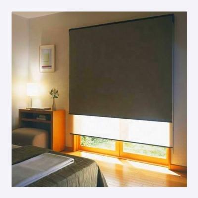 China Blackout Effect Manual Chocolate Color Roll Window Curtain Sheer Blind Window Curtains For Living Room Luxury With Sheer Curtain Fabric for sale