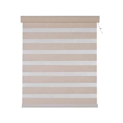 China 2021 Luxury Classic Beige Automatic Electric Curtain Zebra Shades Electric Blind Windows Blinds Cordless Zebra Blind Shade for sale