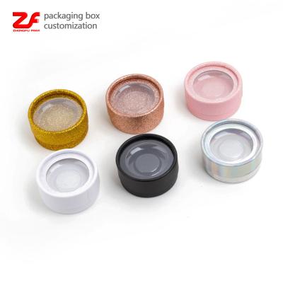 China Recyclable Vendor Customized Gold Mink Private Label Logo Eyelashes Lashes Velvet Paper Boxes Custom Eyelash Box Packaging for sale