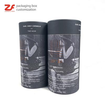 China Recyclable Wholesale Custom Black ARS Round Cylinder Candle Paper Box Custom Luxury Gift Packaging Boxes for sale