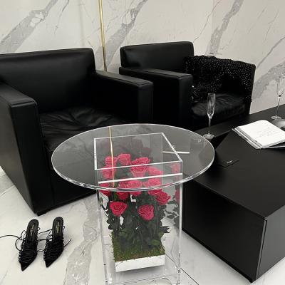 China 2023 Durable Hot Selling Items Preserved Rose Coffee Table Mirror Box Version Decorative Flowers for sale