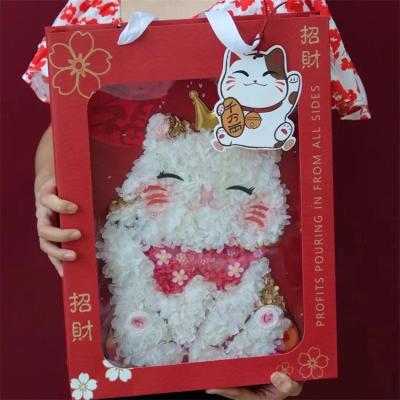 China Durable Preserved Diy Creative Valentine's Day Gift Dried Hydrangea Flower Photo Frame Picture Box Frame Photo for sale