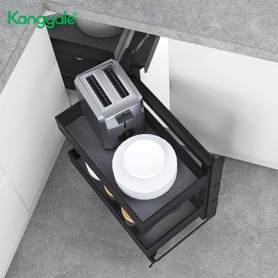 China KYL MLK0201L PAXS Series Modern Kitchen Pull Out Cabinet Corner Revolving Basket for sale